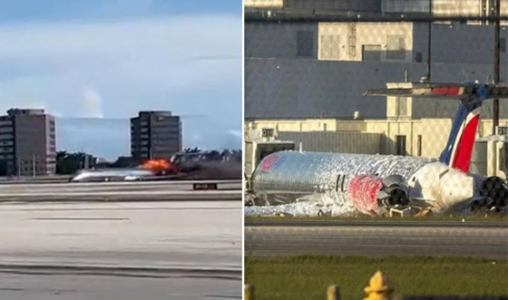  صورة رقم 14 - فيديو وصور: حادثة مروعة لتحطم واشتعال طائرة في مطار ميامي