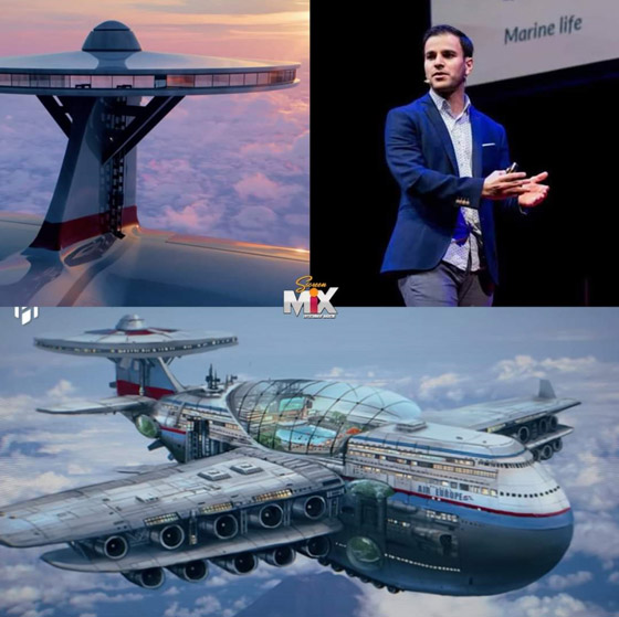  صورة رقم 7 - فيديو وصور: مهندس يمني يبتكر نموذجا لفندق طائر يحلق بالسماء لسنوات