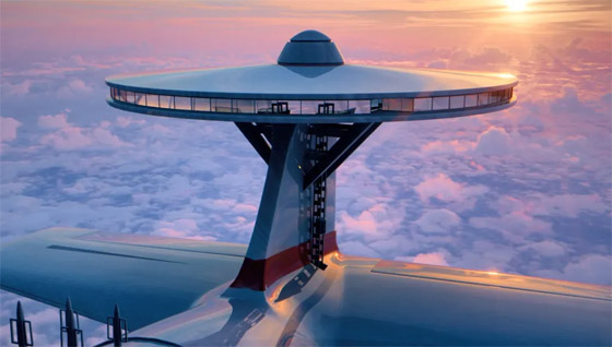  صورة رقم 10 - فيديو وصور: مهندس يمني يبتكر نموذجا لفندق طائر يحلق بالسماء لسنوات