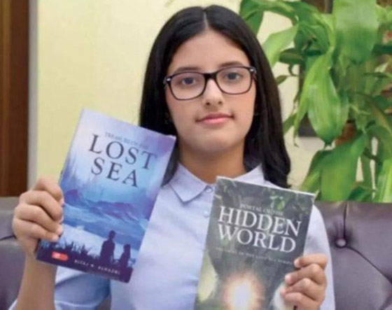  صورة رقم 1 - طفلة سعودية تحصل على لقب أصغر كاتبة في العالم تنشر سلسلة كتب