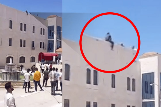  صورة رقم 1 - بالفيديو: طالب أردني يحاول الانتحار من أعلى مبنى جامعي.. تعرض لظلم!