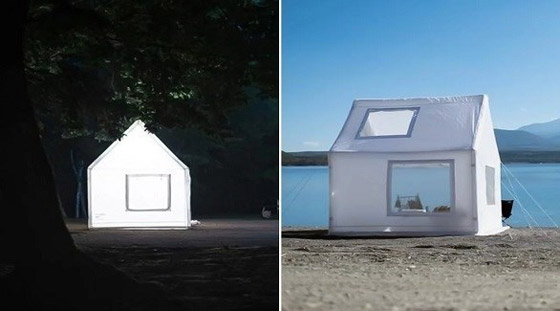 خيمة قابلة للنفخ يمكن تحويلها لمنزل تخييم في دقائق صورة رقم 1