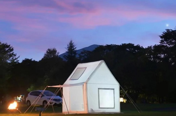 خيمة قابلة للنفخ يمكن تحويلها لمنزل تخييم في دقائق صورة رقم 3