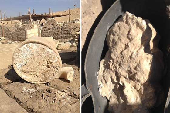  صورة رقم 1 - العثور على جبن داخل أوان فخارية أثرية في مصر