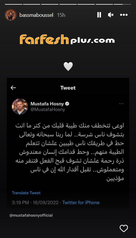 صورة رقم 3 - بسمة بوسيل تحذف صورها مع تامر حسني بعد الانفصال: 