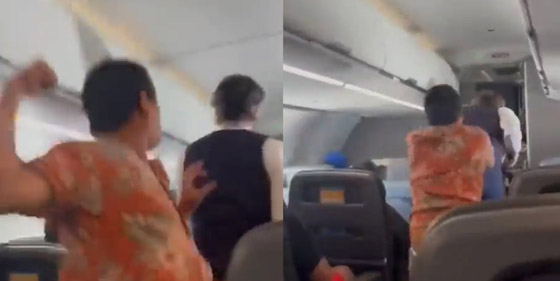 فيديو: راكب طائرة يعتدي على مضيف في الهواء بضرب مبرح صورة رقم 2