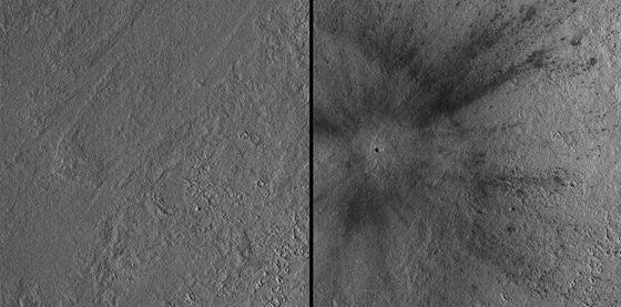 صورة رقم 2 - اكتشاف مثير.. نيزك يضرب المريخ ويفجر جليدا