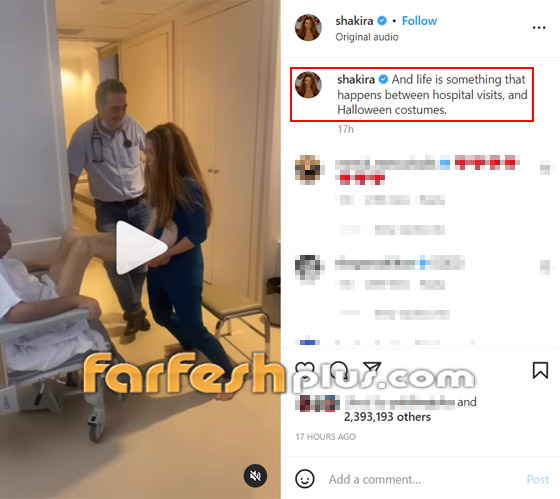  صورة رقم 4 - فيديو مؤثر: شاكيرا تقبل قدم والدها اللبناني بالمستشفى بمحبة ووفاء وتحصد تقدير الجمهور