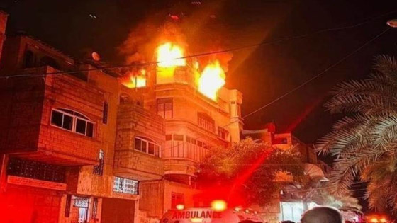  صورة رقم 6 - مصرع 21 شخصا من عائلة واحدة في حريق مروع بمبنى سكني في غزة