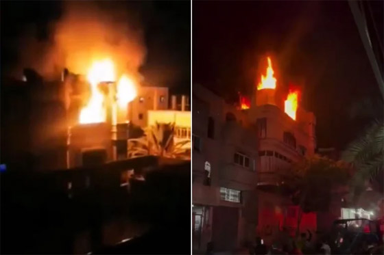  صورة رقم 3 - مصرع 21 شخصا من عائلة واحدة في حريق مروع بمبنى سكني في غزة