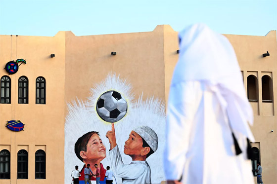 صورة رقم 1 - بالصور: جداريات رائعة حول العالم بمناسبة مونديال قطر 2022