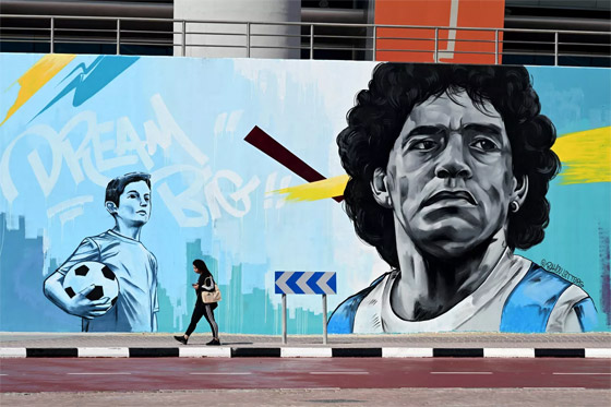  صورة رقم 4 - بالصور: جداريات رائعة حول العالم بمناسبة مونديال قطر 2022