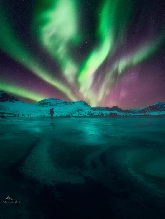  صورة رقم 3 - لم يصدق ما تراه عيناه.. سعودي يرصد ظاهرة الشفق القطبي في النرويج
