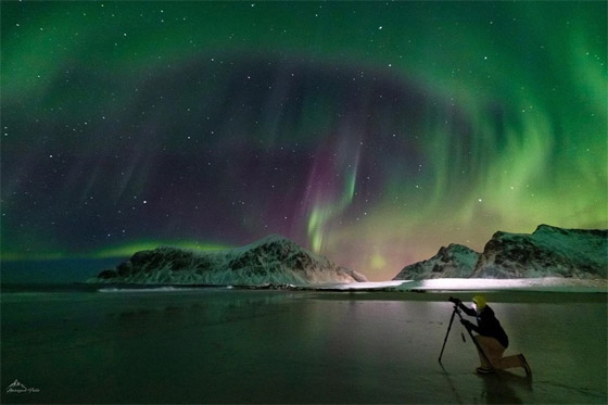  صورة رقم 7 - لم يصدق ما تراه عيناه.. سعودي يرصد ظاهرة الشفق القطبي في النرويج