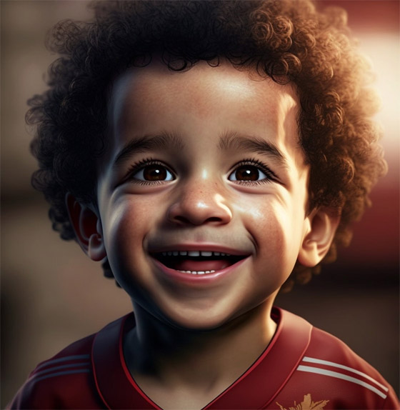  صورة رقم 1 - بالصور: الذكاء الاصطناعي يتخيل نجوم كرة القدم في طفولتهم