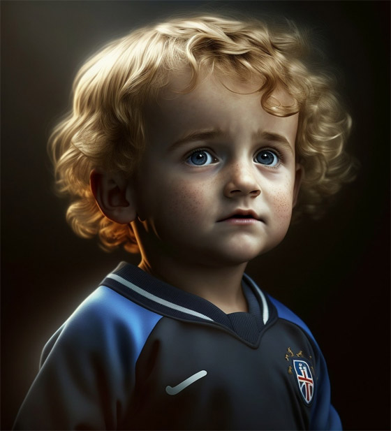  صورة رقم 9 - بالصور: الذكاء الاصطناعي يتخيل نجوم كرة القدم في طفولتهم