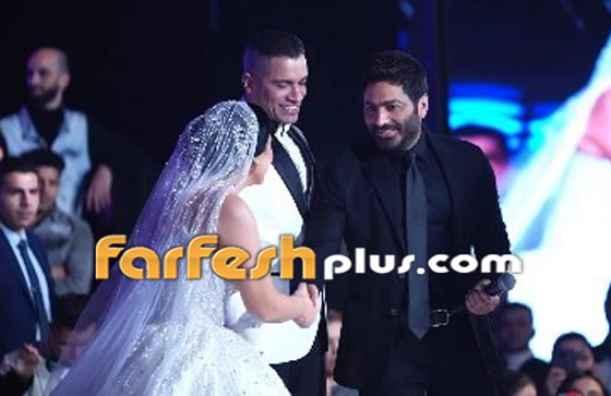  صورة رقم 5 - فيديو وصور زفاف حسن شاكوش: تامر حسني أشعل الحفل والعروس سجدت فرحا بالزواج