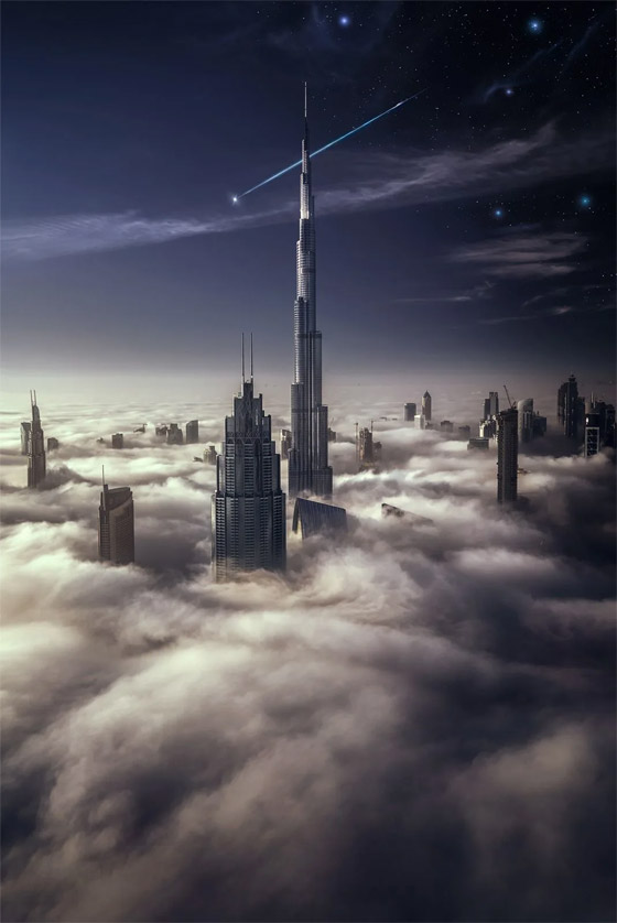  صورة رقم 2 - تشبه الحلم.. مصور ينشئ صور درامية لأفق دبي المذهل