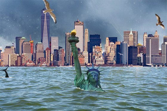  صورة رقم 1 - تحذيرات من غرق نيويورك بسبب الوزن الاستثنائي لمبانيها الشاهقة!