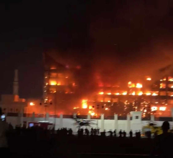  صورة رقم 10 - حريق ضخم يلتهم مديرية أمن الإسماعيلية بمصر.. انهيار المبنى وعشرات الإصابات