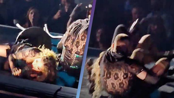 فيديو: مادونا تسقط على أرض المسرح أثناء حفلها الغنائي.. كيف تصرفت؟ صورة رقم 2