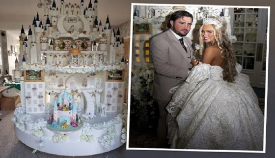بريطانيا.. عروسان ينفقان 16 ألف دولار على كعكة زفاف صورة رقم 1