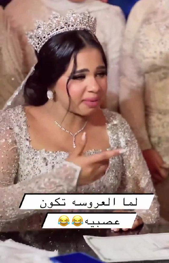 فيديو.. ردة فعل عروس مصرية انفعلت على المأذون لأنه رفع صوته عليها  صورة رقم 2