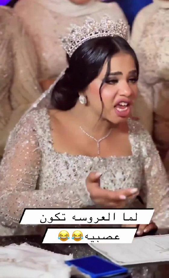 فيديو.. ردة فعل عروس مصرية انفعلت على المأذون لأنه رفع صوته عليها  صورة رقم 3