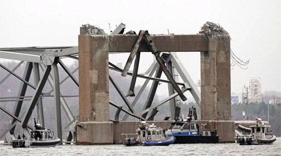 بالصور: تداعيات كارثة انهيار جسر بالتيمور صورة رقم 7