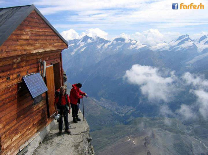 مشهد جميل و مخيف في نفس الوقت لجبال الألب - سويسرا