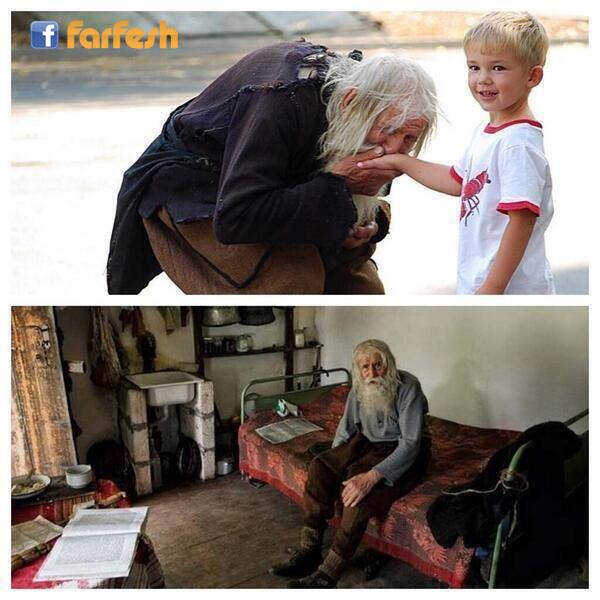 عجوز بلغاري فقير اكتشفوا مؤخرا انه يشحذ ليسدد الفواتير لدور الأيتام