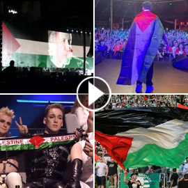 فيديو وصور: نجوم عرب وعالميين رفعوا علم فلسطين في حفلاتهم الغنائية