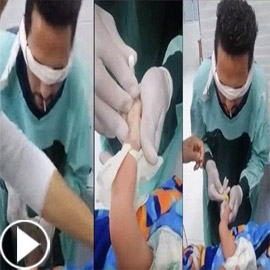 فيديو مؤلم: ممرض معصوب العينين يراهن زميله ويركب كانيولا لرضيع يصرخ  ..