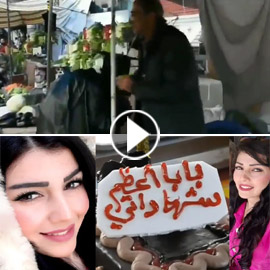 فيديو: جامعية تستدر دموع السوريين بتقبيل يدي والدها بائع الخضار