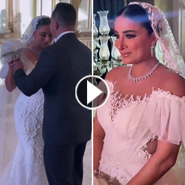 فيديوهات وصور: الفنانة جوري بكر تبكي بحفل زفافها!