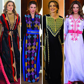 صور الملكة رانيا: أناقة التراث وإطلالة الأصالة العربية في رمضان والعيد