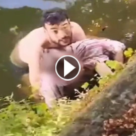 فيديو بطولي: شاب عربي جزائري ينقذ امرأة من الغرق في بلجيكا