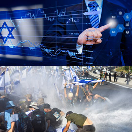 العملة بأدنى مستوى.. هل يتدهور اقتصاد إسرائيل جراء أزمة القضاء أم  ..