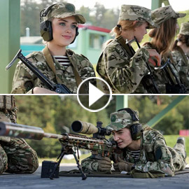 ملكات جمال بيلاروسيا يحملن البنادق ويقاتلن في الجيش بـكامل أناقتهن!