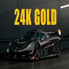 شركة سويدية تكشف سيارة مكسوة بالذهب عيار 24