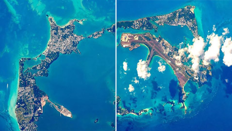 صور: منظر مذهل لا يصدق لجزر برمودا من الفضاء