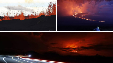 بالصور: ثوران بركاني يخطف البصر في هاواي