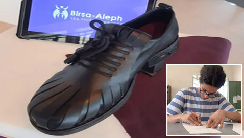 صور: شاب تونسي يطور حذاء ذكيا يشحن بطارية الهاتف
