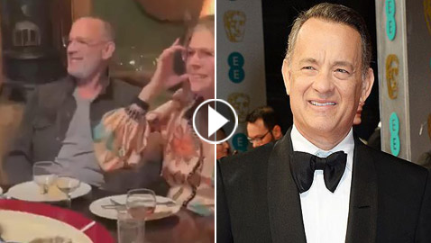 النجم العالمي توم هانكس يأكل ملوخية مع زوجته في مطعم بمصر.. فيديو وصور