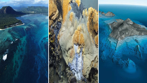 جبل، شلال وجاكوزي.. أكبر الأماكن الطبيعية بالعالم لكن تحت مياه البحر