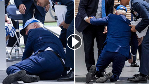 فيديو وصور: تعثر وسقوط الرئيس الأمريكي بايدن في حفل تخرج عسكري