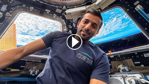 آخر فيديو لسلطان النيادي بالفضاء.. رسالة مؤثرة للعرب قبيل عودته للأرض