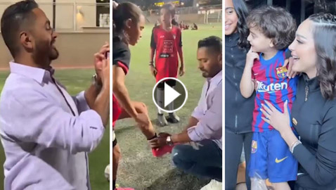 فيديو: تامر حسني يشارك ابنته بتدريبات كرة القدم.. كيف علّقت بسمة بوسيل؟